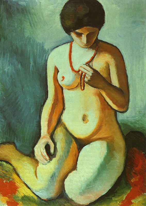 Nude with Coral Necklace