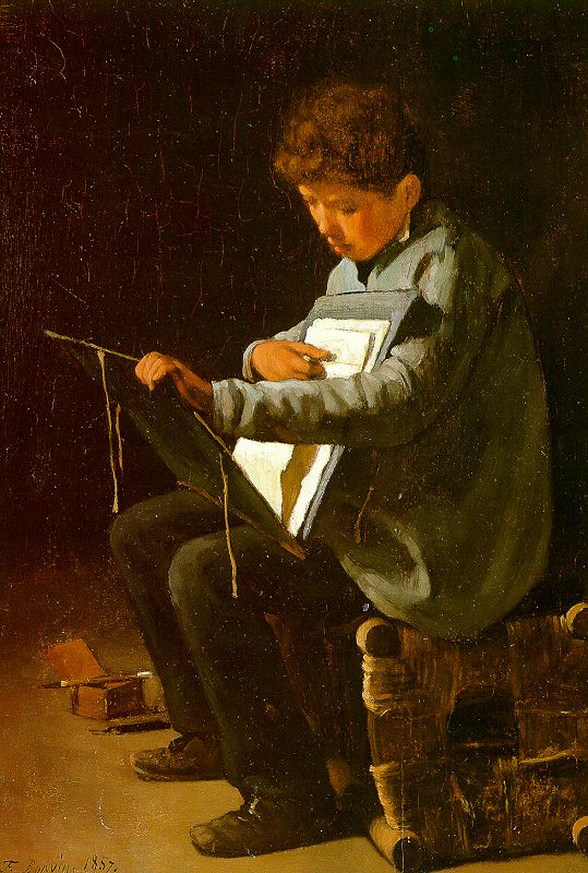 Seated Boy with a Portfolio